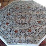 Marble table with stone encrustation from India