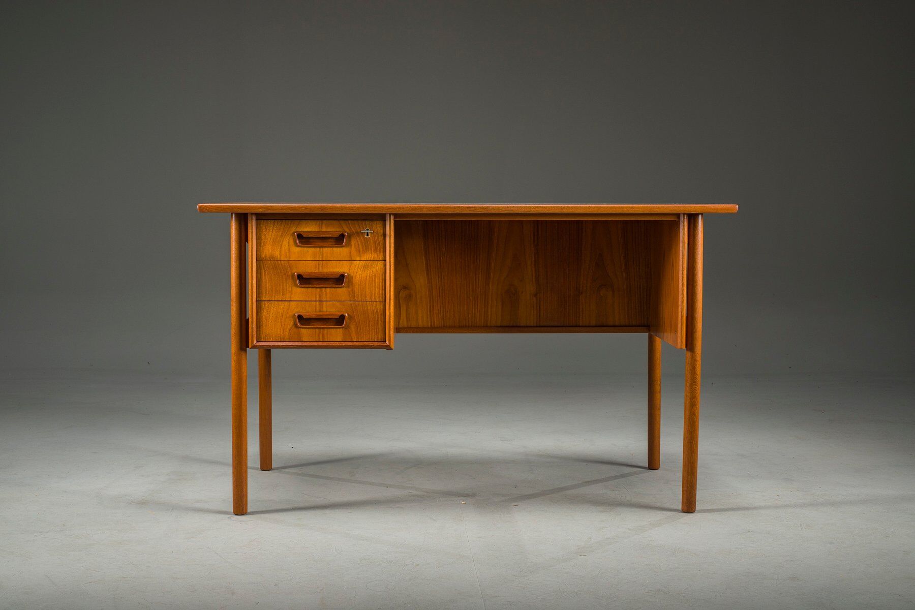 Mid-century Danish teak desk from Gunnar Nielsen Tibergaard, 1960s