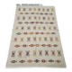 Handmade Berber patterned rug in natural wool