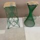 Emerald Green Metal Stools, Italy, Set of 2