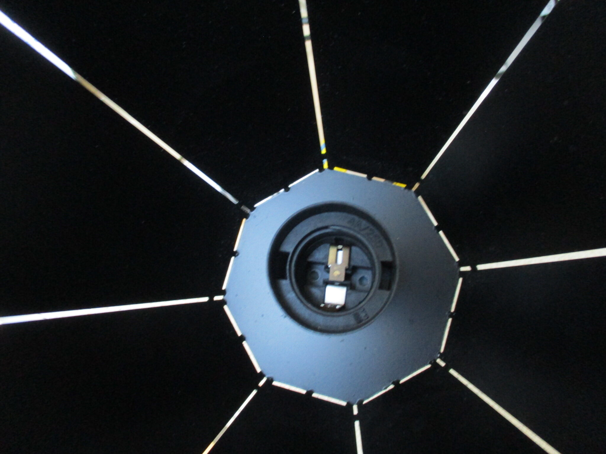 Two pendant lamps design black iron and light wood