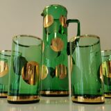 Glass orangeade service from the 1970s