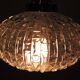 1970s vintage cut glass suspension – retro design ball lamp – L