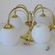 Elegant Gold Vintage Chandelier Mid Century Hollywood Regency Hanging Lamp