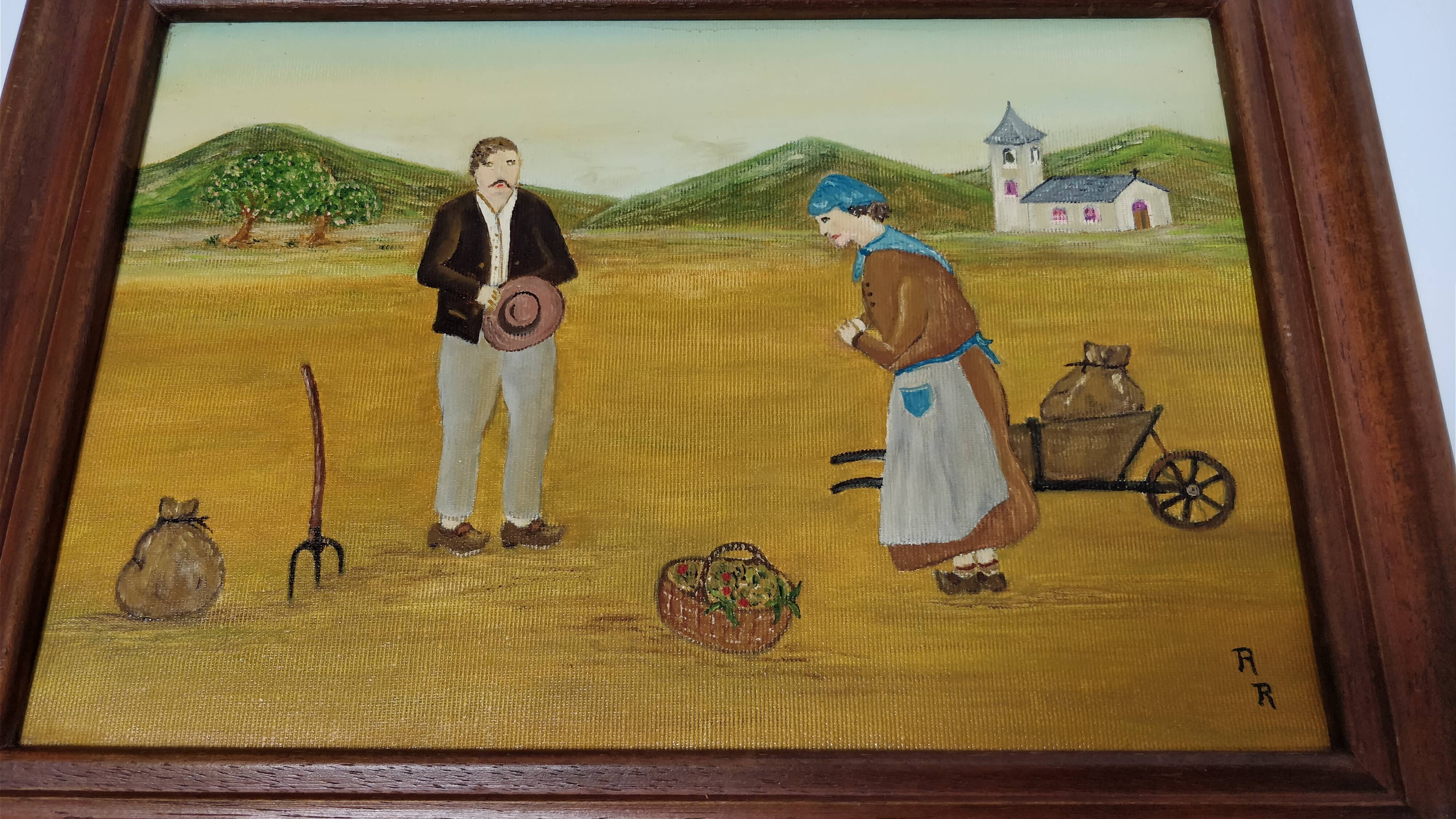 Naïve painting the Angelus