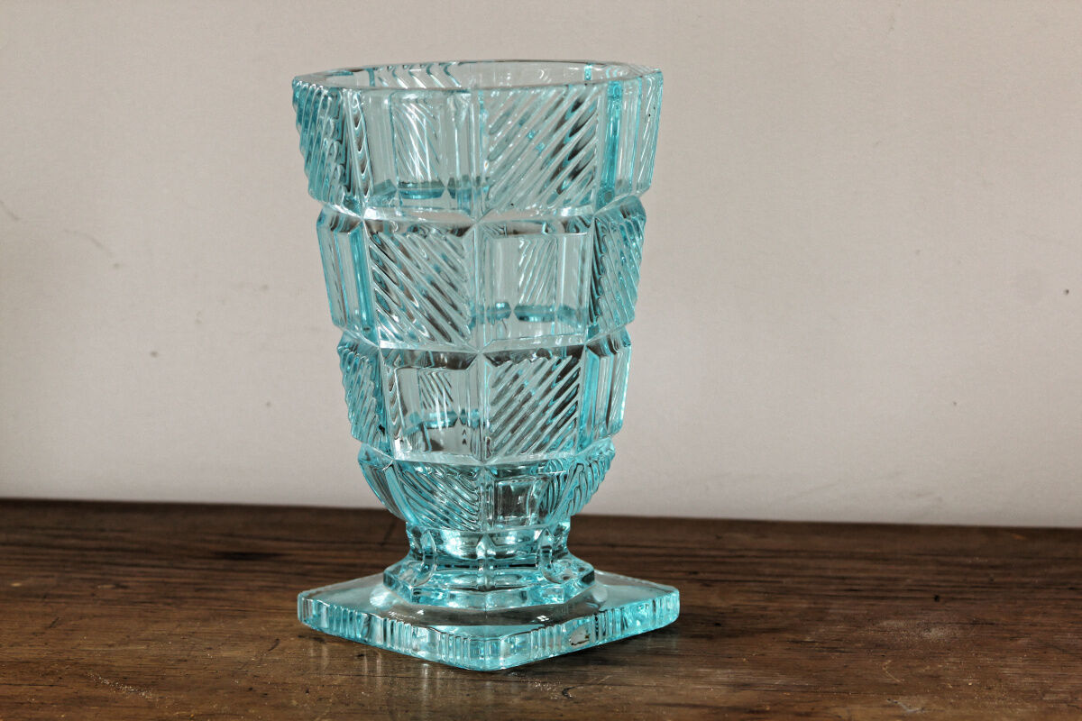 Glass vase, art deco