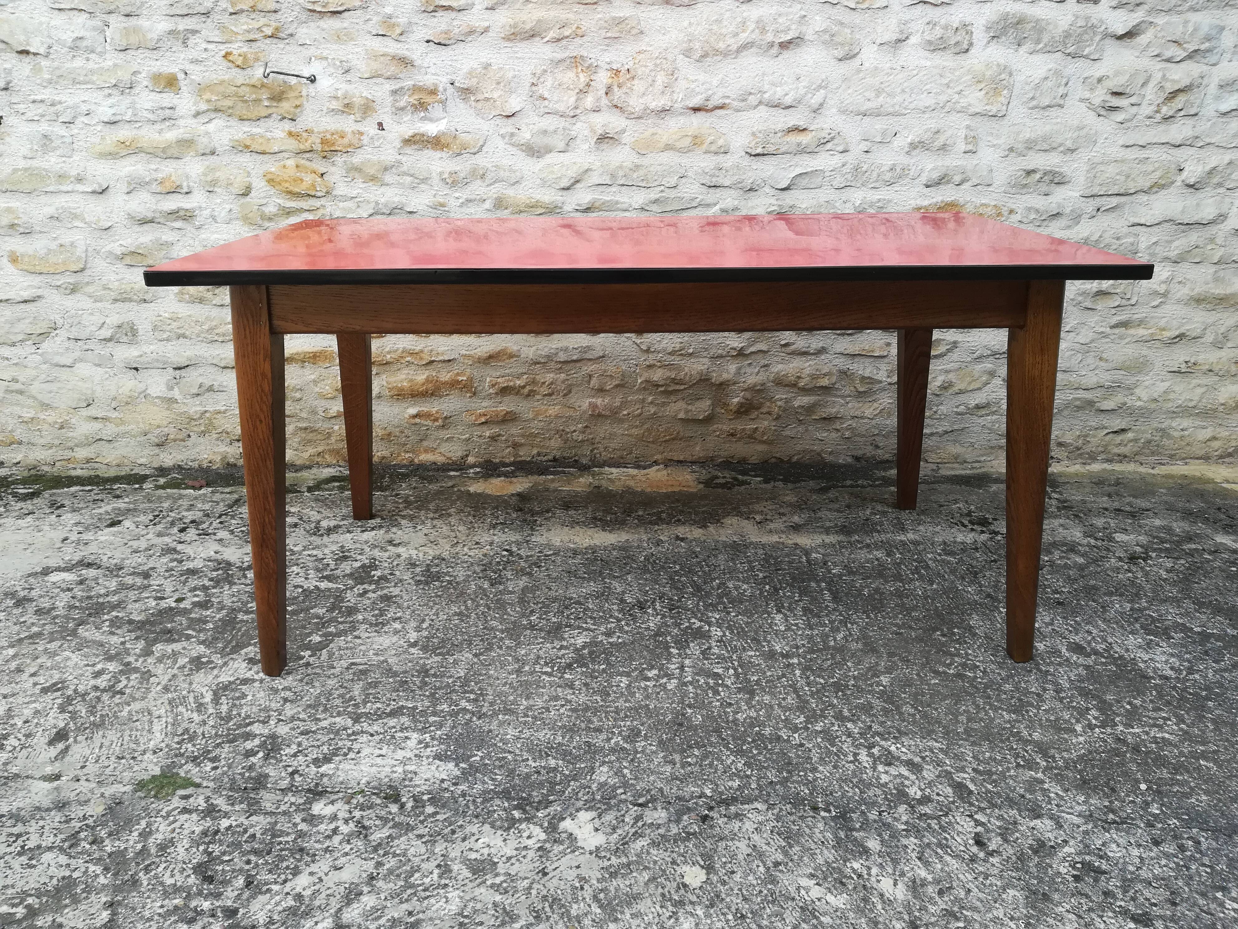 Table top formica oak base