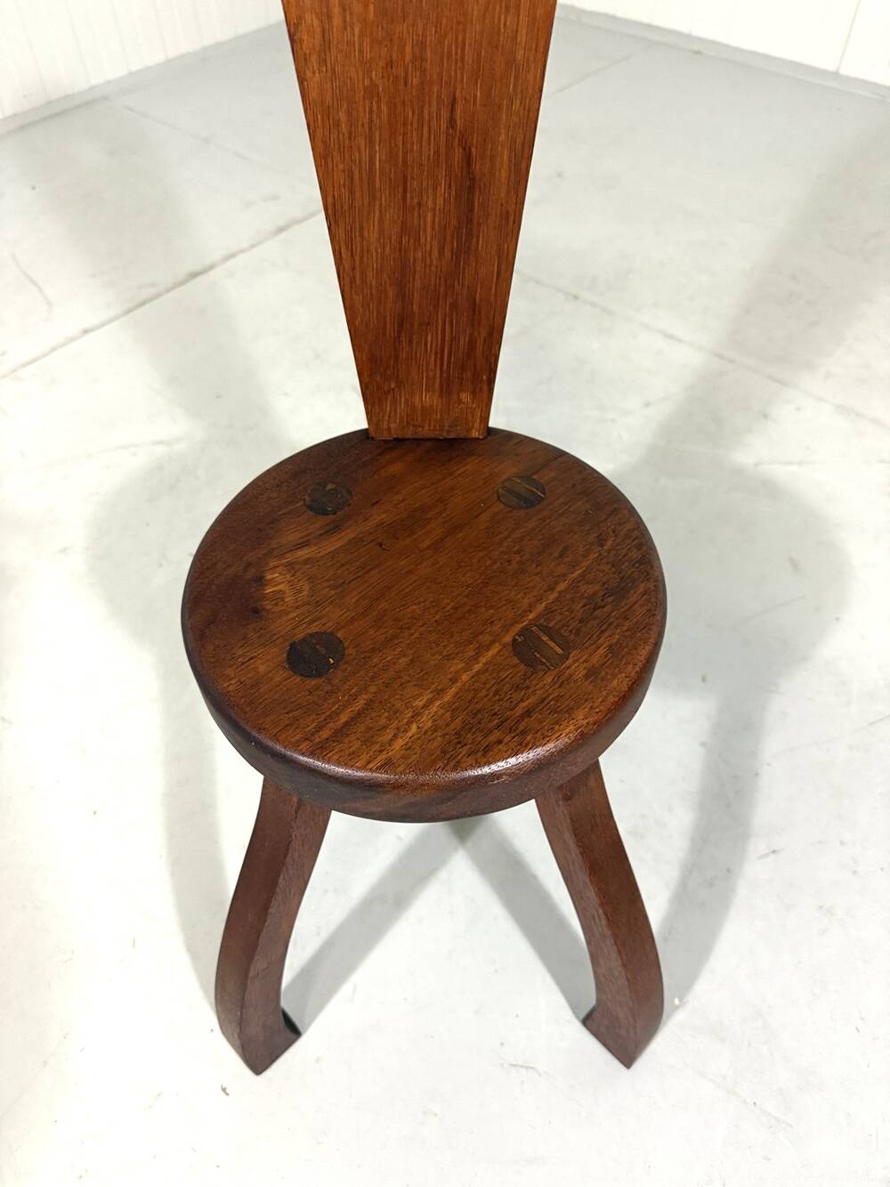 Brutalist rustic small chair stool side table plant table 1960’s