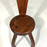 Brutalist rustic small chair stool side table plant table 1960’s