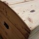 Old curved travel trunk, in pine, stripped 98x60x65