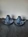 Pair of ceramic candle holders