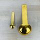 Cup and 8 Inalta France dessert cups in gold metal
