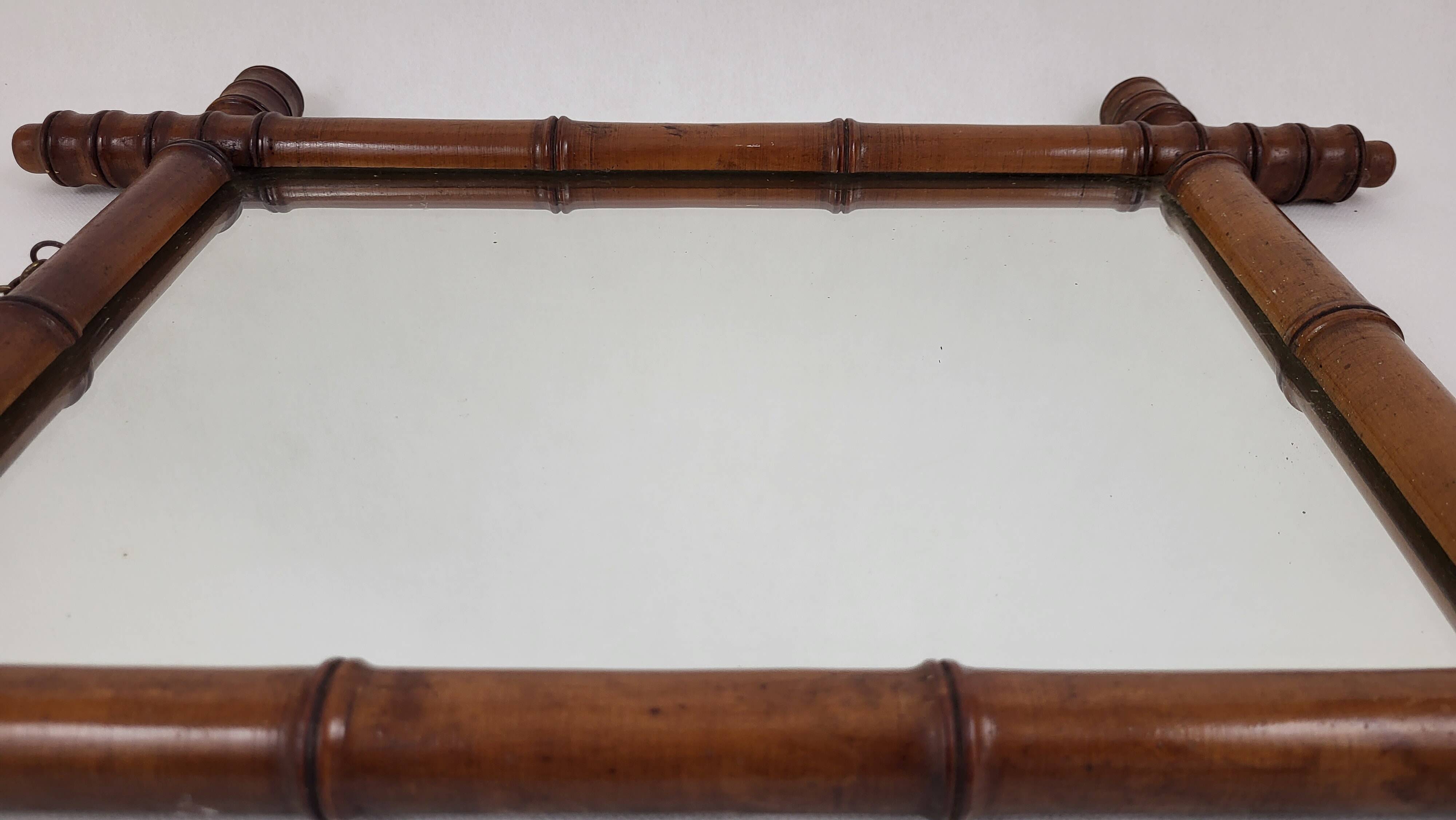 Bamboo mirror 42*53 cm vintage