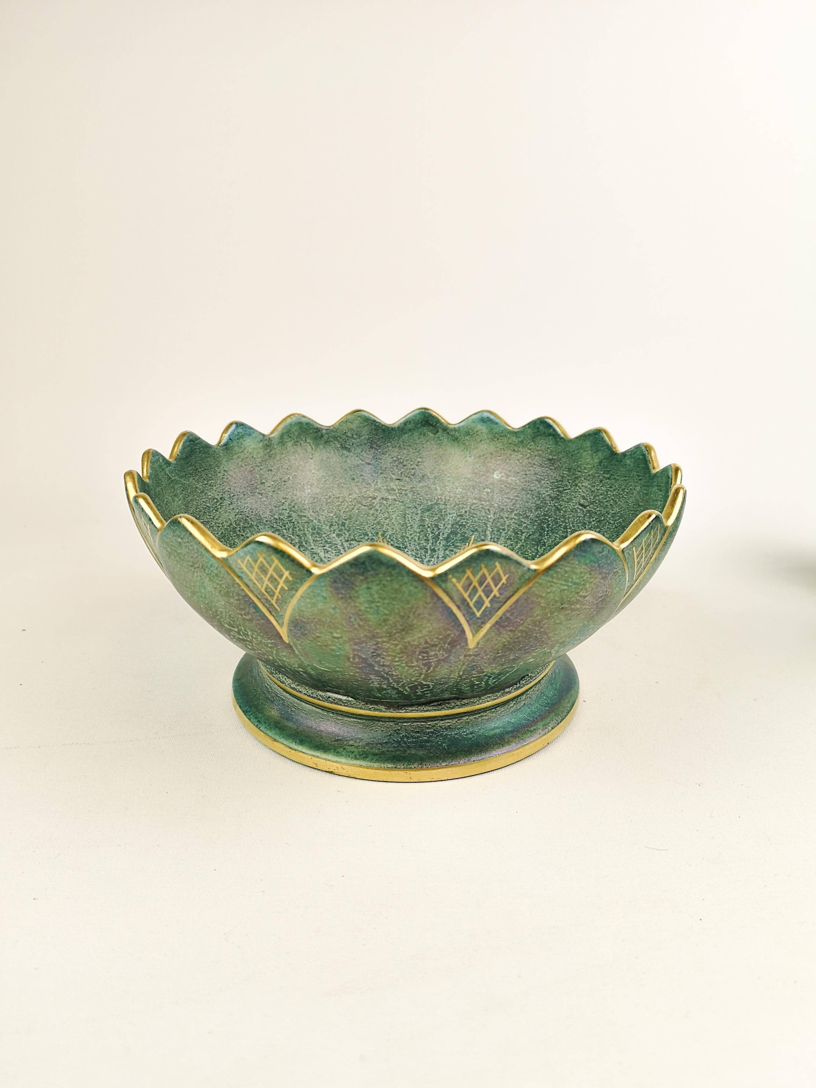 Art Deco bowl and candlesticks Gustavsberg Josef Ekberg