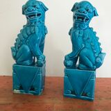 Paire de chiens Fô anciens.