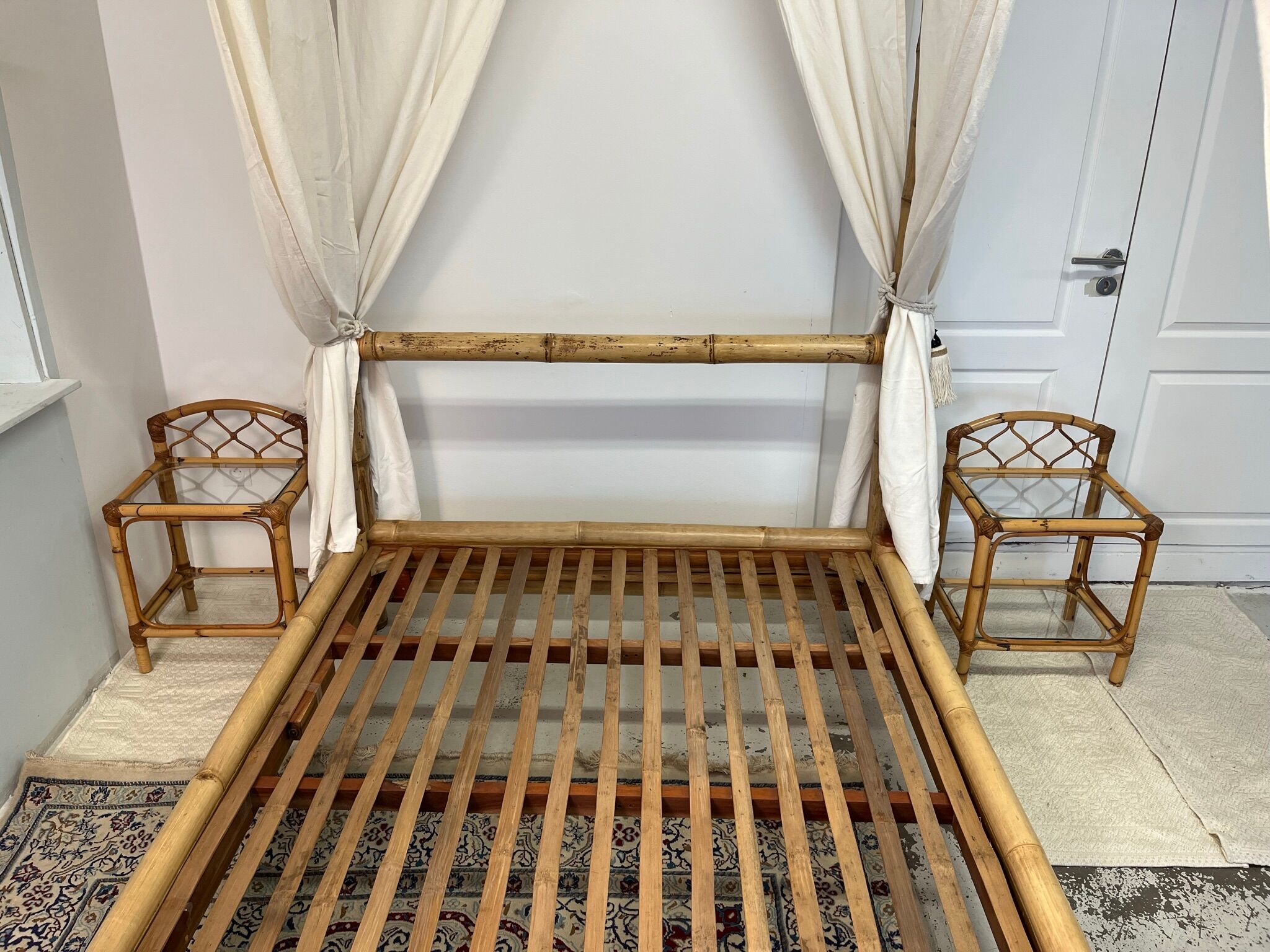 Tabby bamboo canopy bed