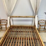 Tabby bamboo canopy bed