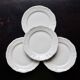 4 vintage dessert plates ivory earthenware Moulin des Loups - Marli song