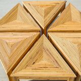 Rattan puzzle coffee table