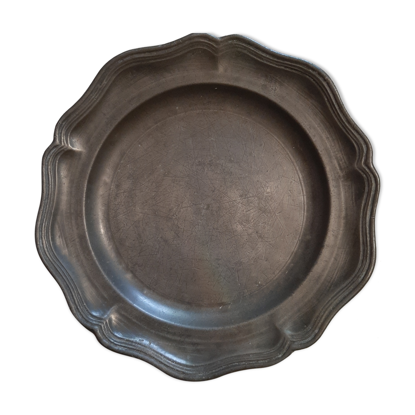 Assiette en étain 18ème siècle