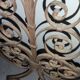 Pair of antique wrought iron lamps