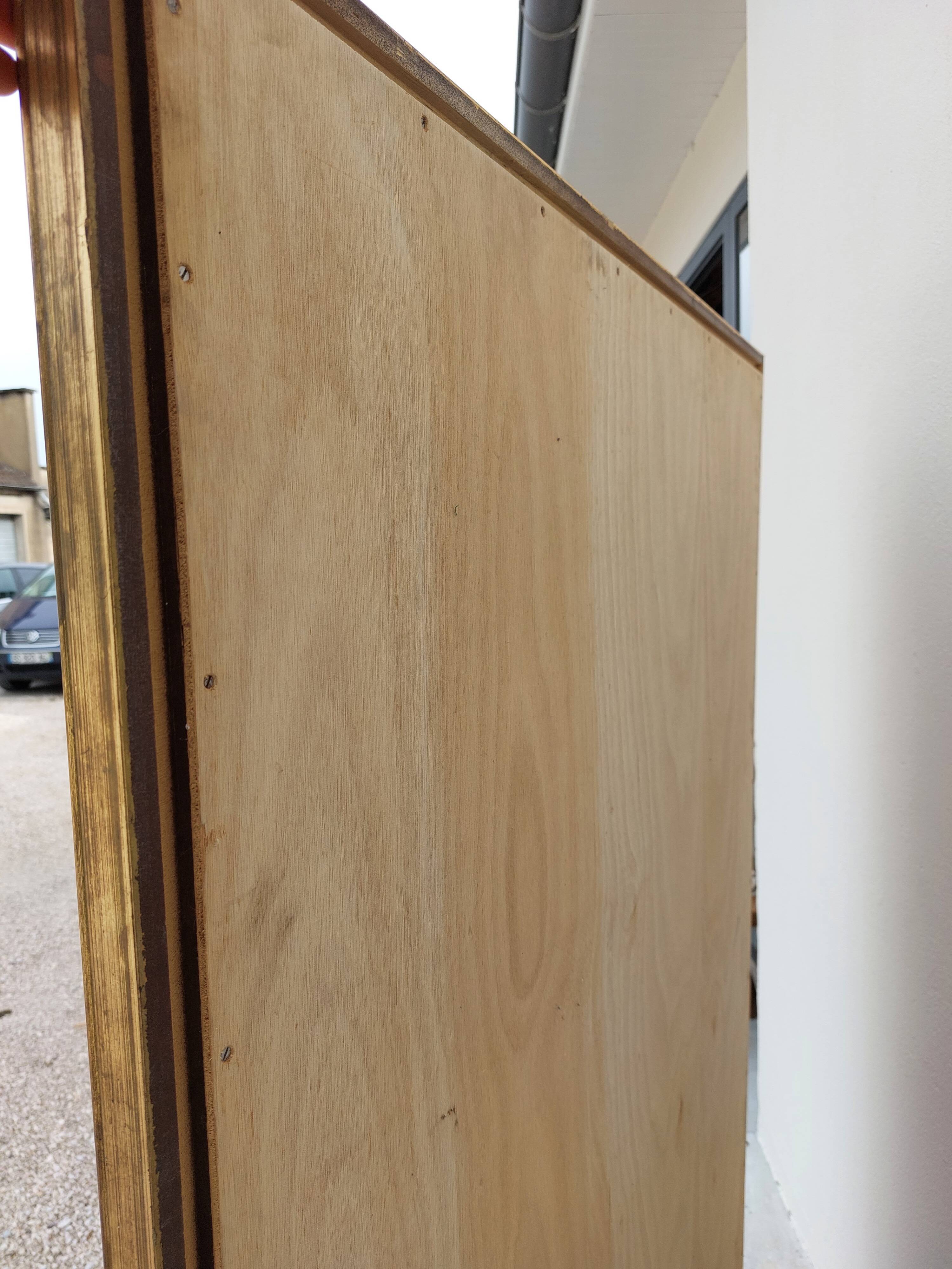 Mirror mirror mirror golden wood bistro style -1m68x1m15