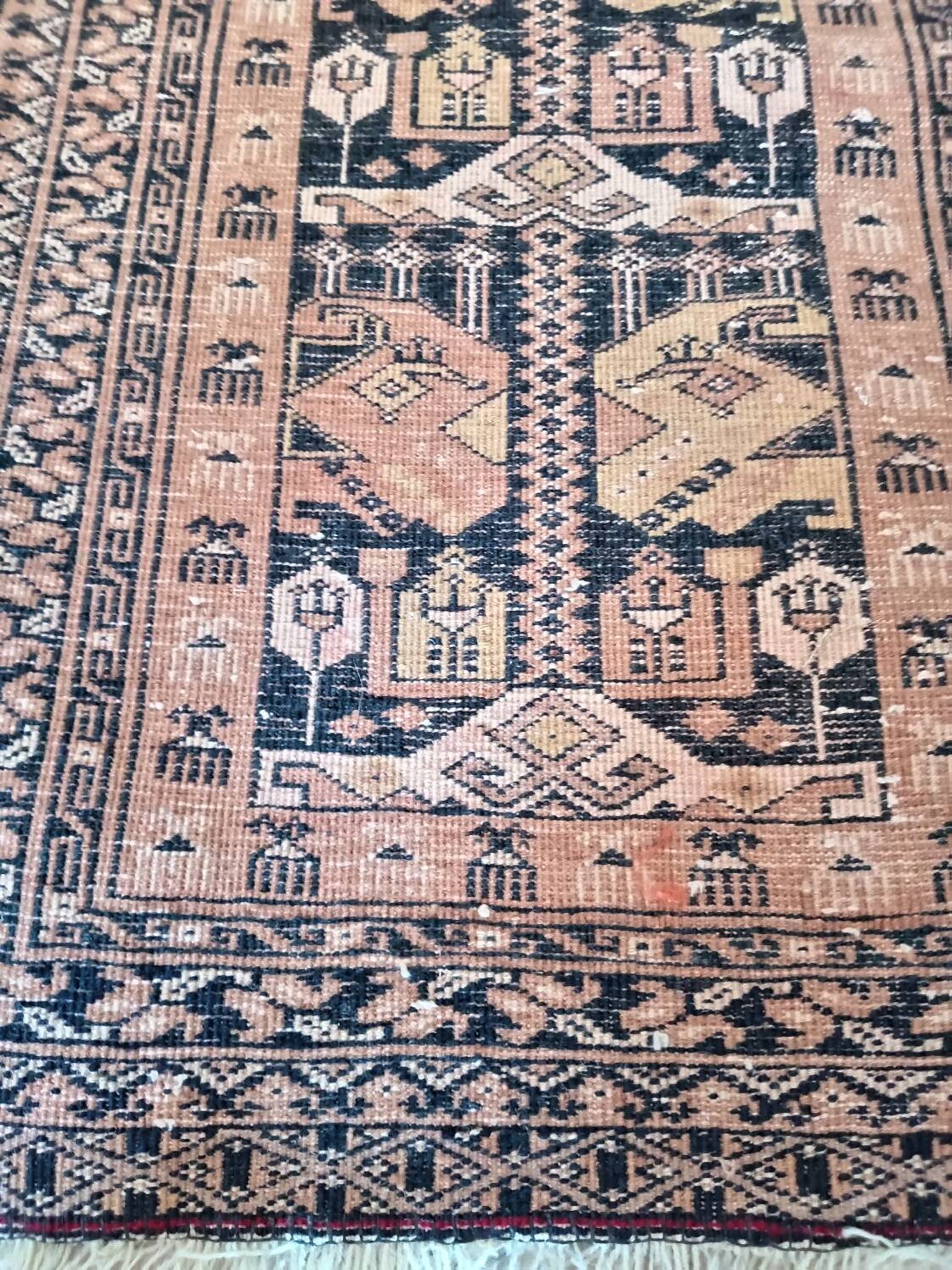 Ancient Afghan prayer rug