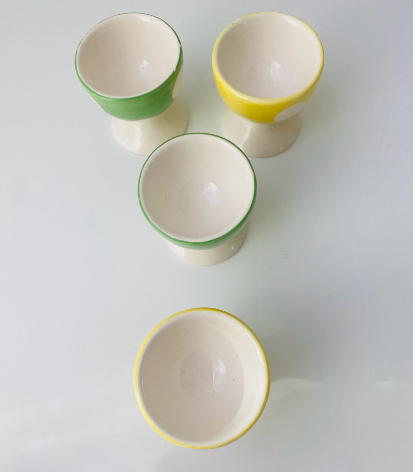 Coquetiers vintage à pois