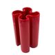 Franco Bettonica, Space age rare red ceramic vase, Gabbianelli Italy ca. 19