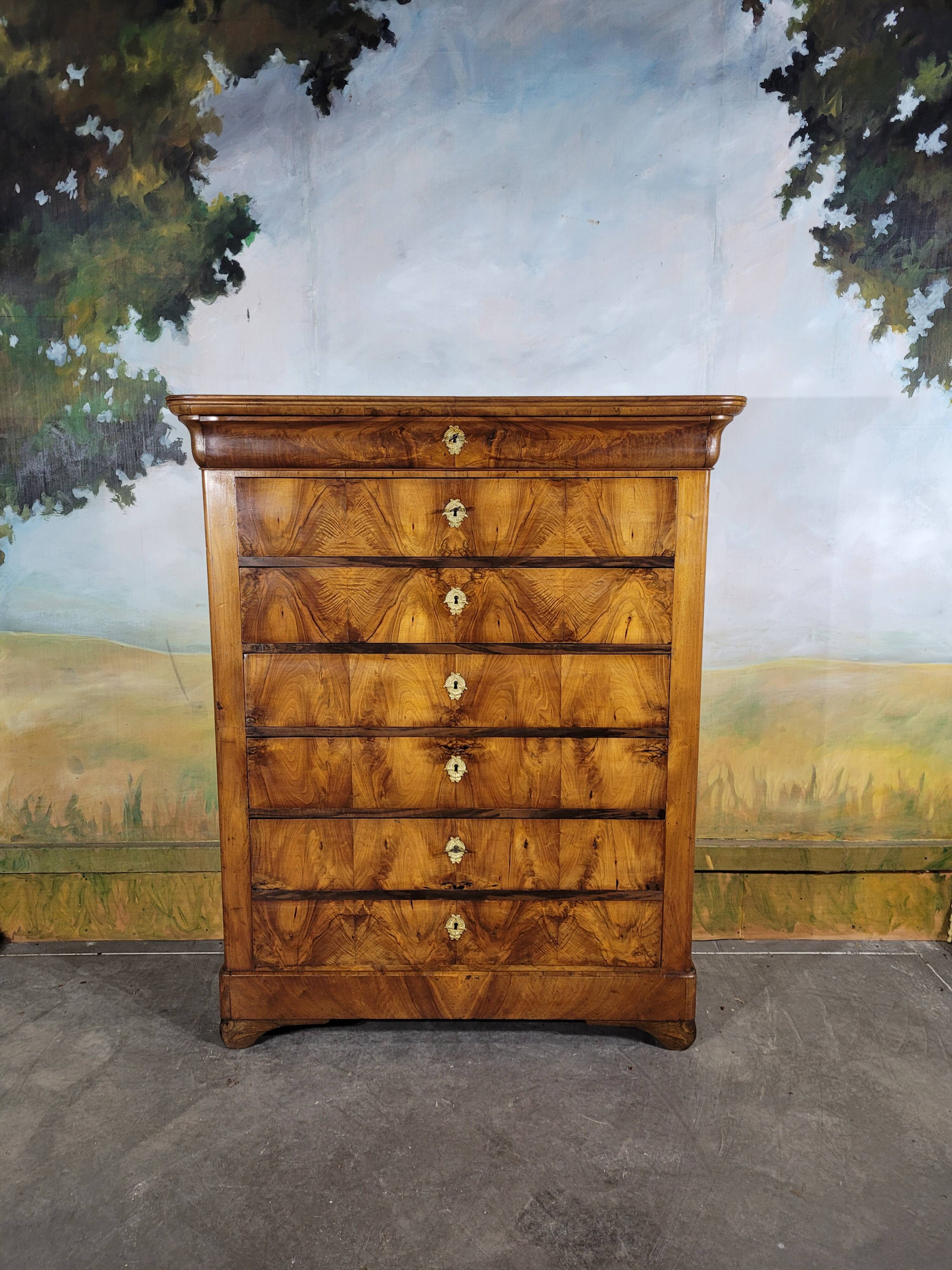 Semainier grande commode Louis Philippe