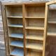 Showcase art-deco library mid-century vintage 1950 walnut ronce
