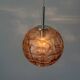 Pink pendant lamp made of hand-blown glass by Doria Leuchten, 1960s Germany.