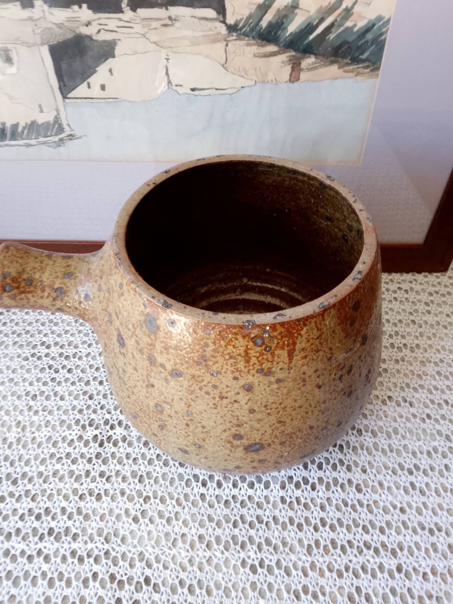 Service à soupe vintage en grès pyrité