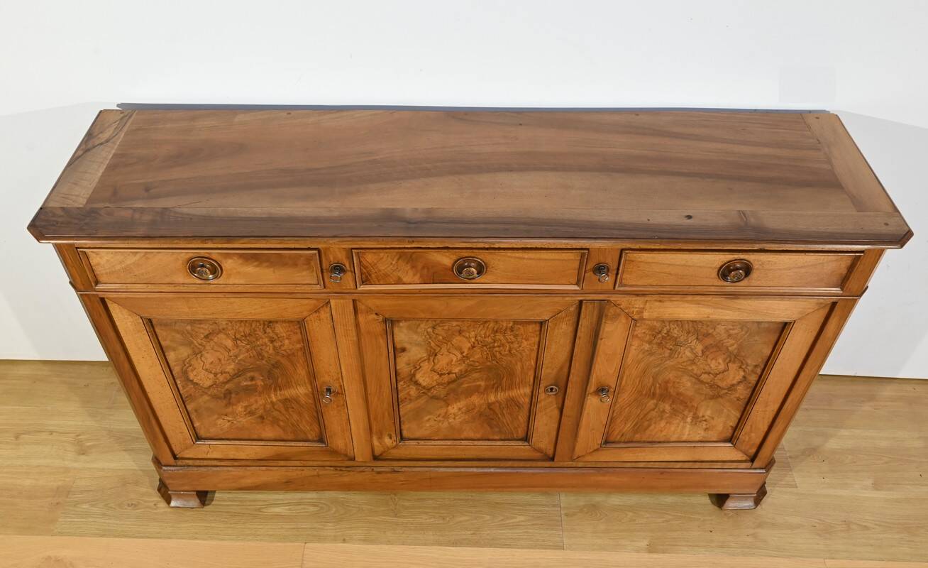 3-door walnut sideboard, late 19th century