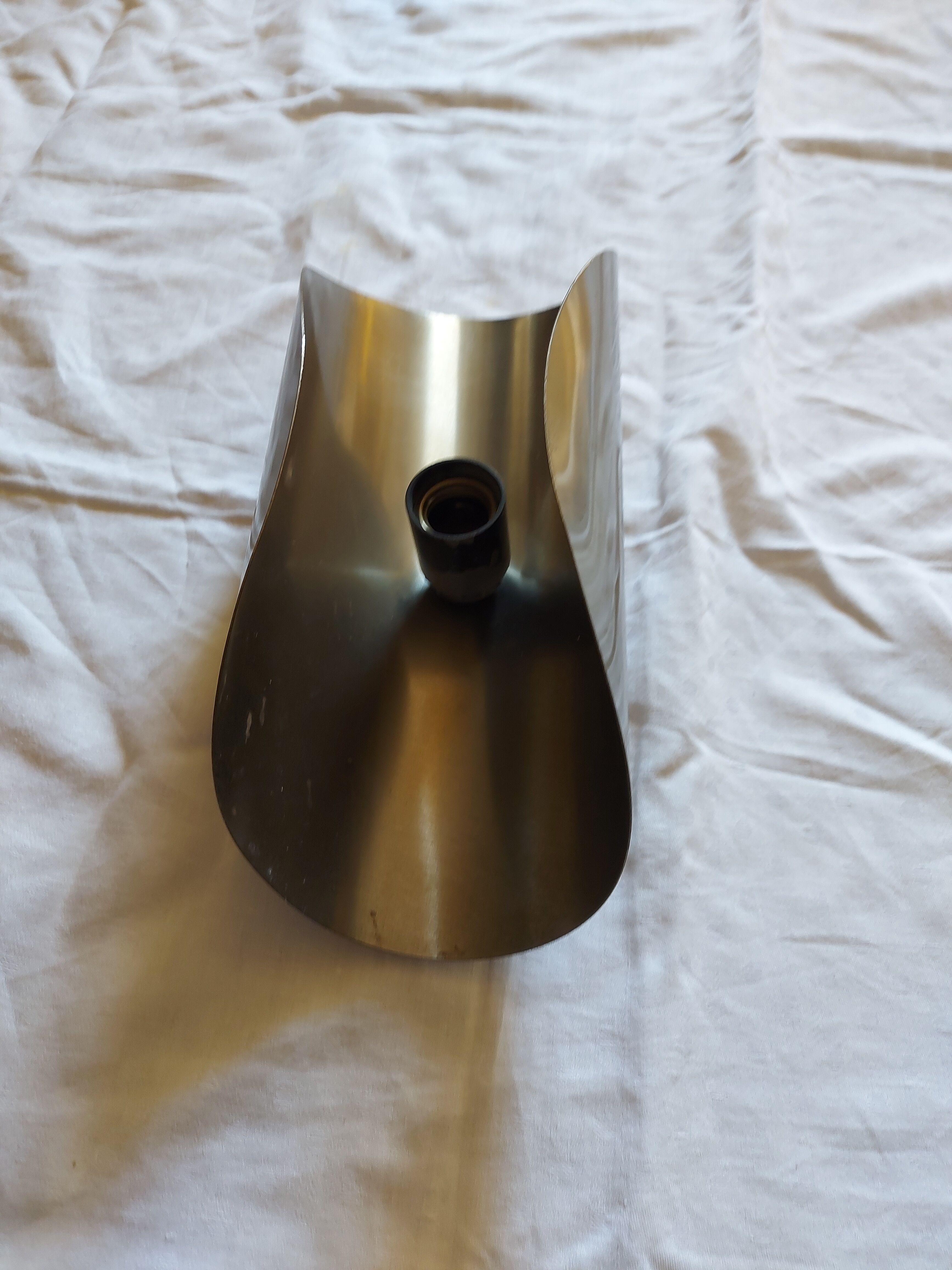 Vintage wall lamp in brushed stainless steel 70