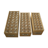 Service de 72 verres à pied "arcoroc" modèle normandie avec caisses de transport en bois