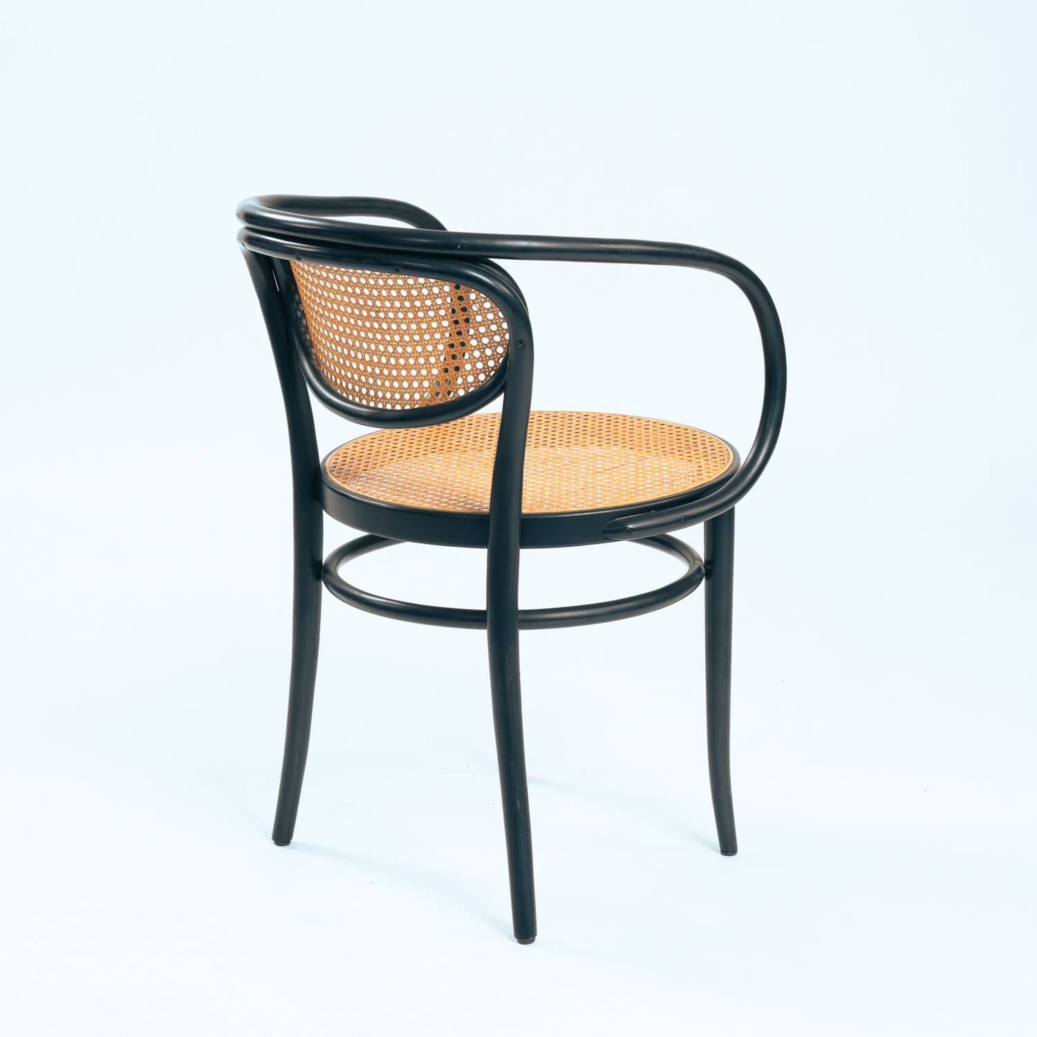 Thonet bentwood webbing chairs 214f 210r chairs, set of 2