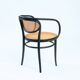 Chaises en bois cintré Thonet avec cannage 214f 210r, ensemble de 2.