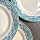 6 dessert plates, Salins ironstone, "Directoire" service.