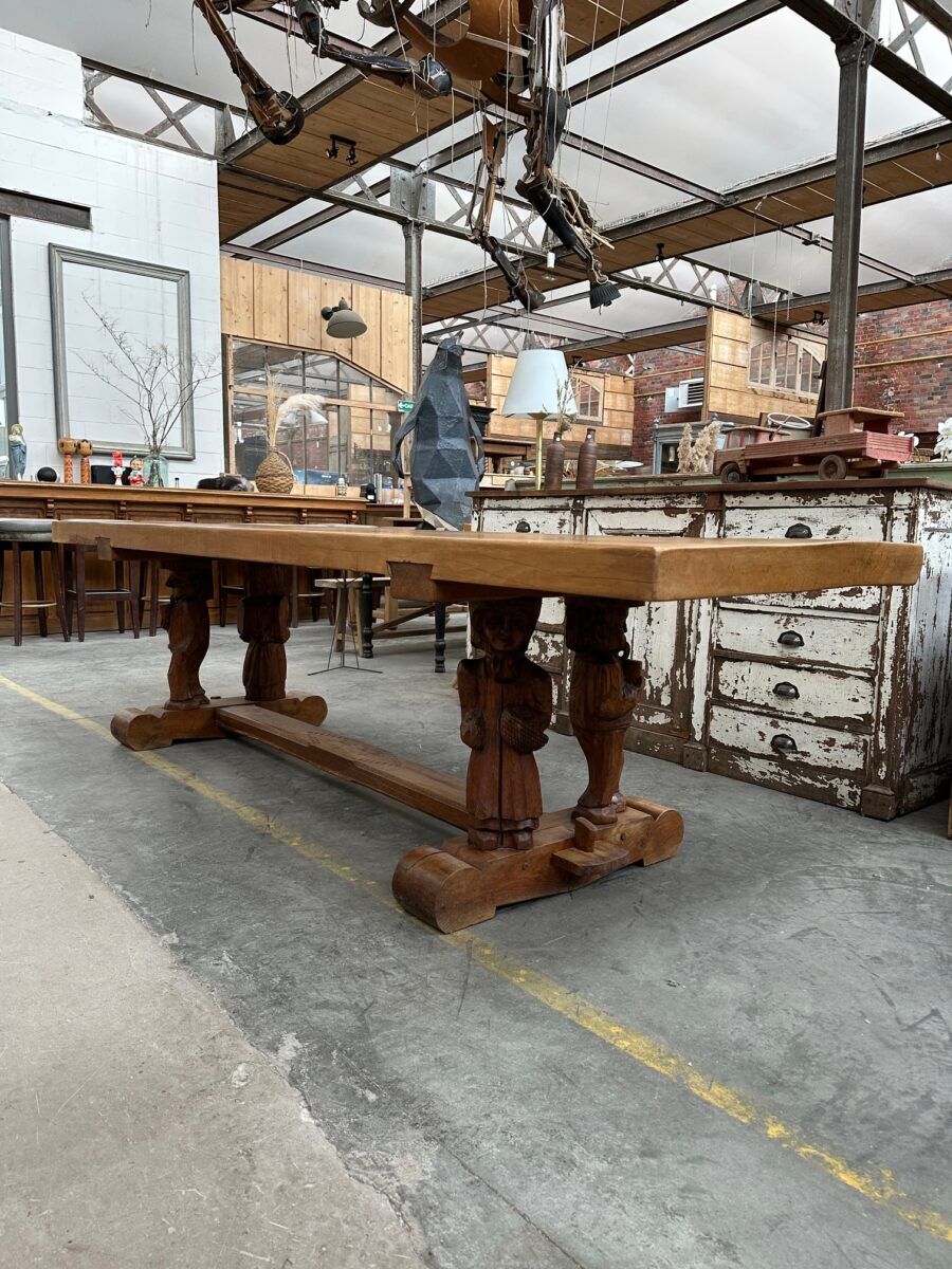 1950s mountain table in solid elm