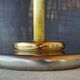 80s gold-plated brass halogen floor lamp