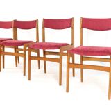 Set van 4 stoelen Erik Buch model 89 'Tjele'