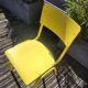 Pair of yellow plywood chairs