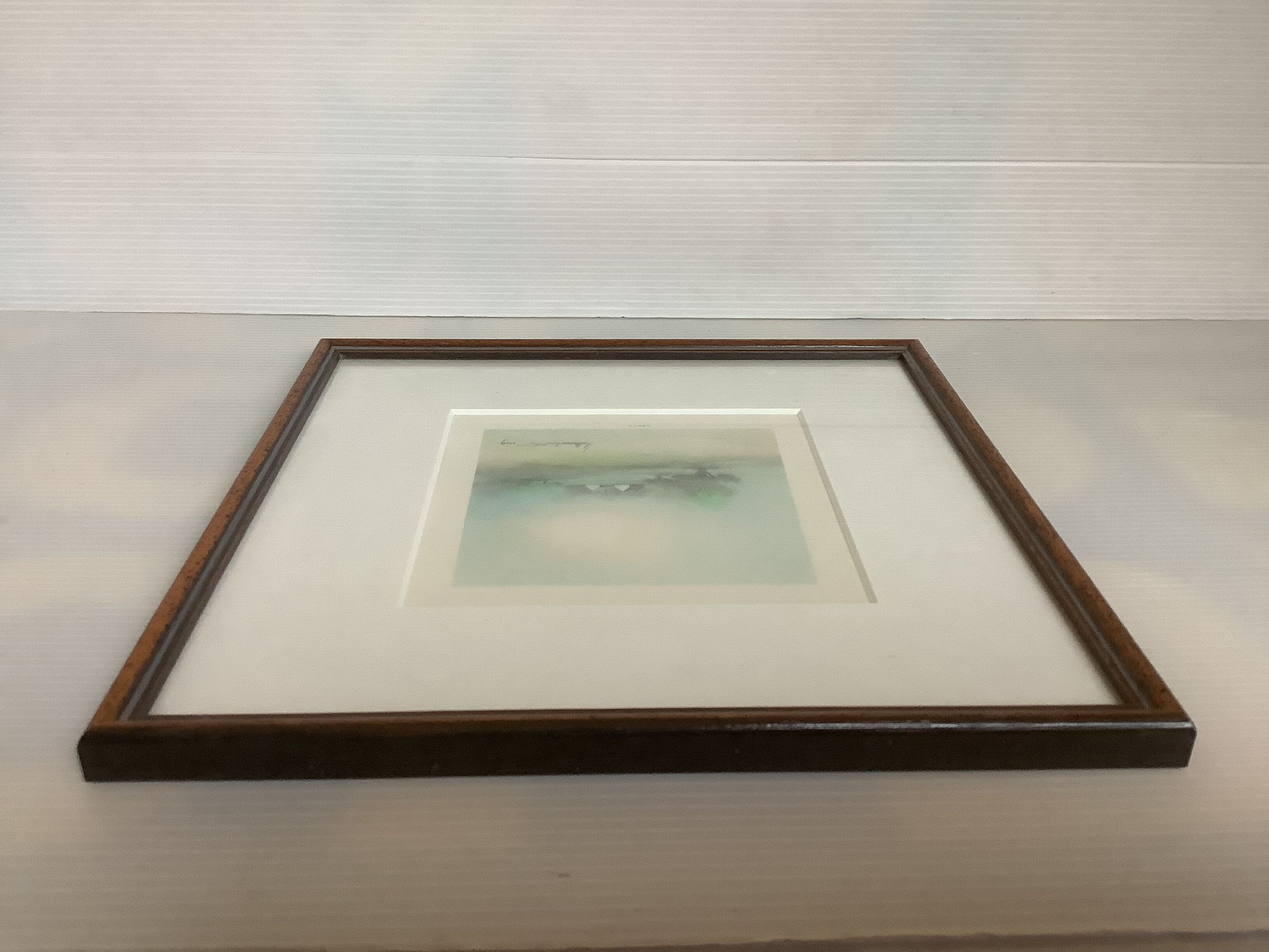 Watercolor of landscape signed