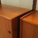 Teak system bookcase, Norwegian design, 1960s, production: Blindheim Mobelf