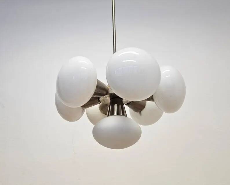 Midcentury Chrome Space Age Sputnik Pendant, 1970s