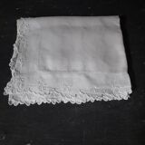 Pair of linen monogrammed pillowcases