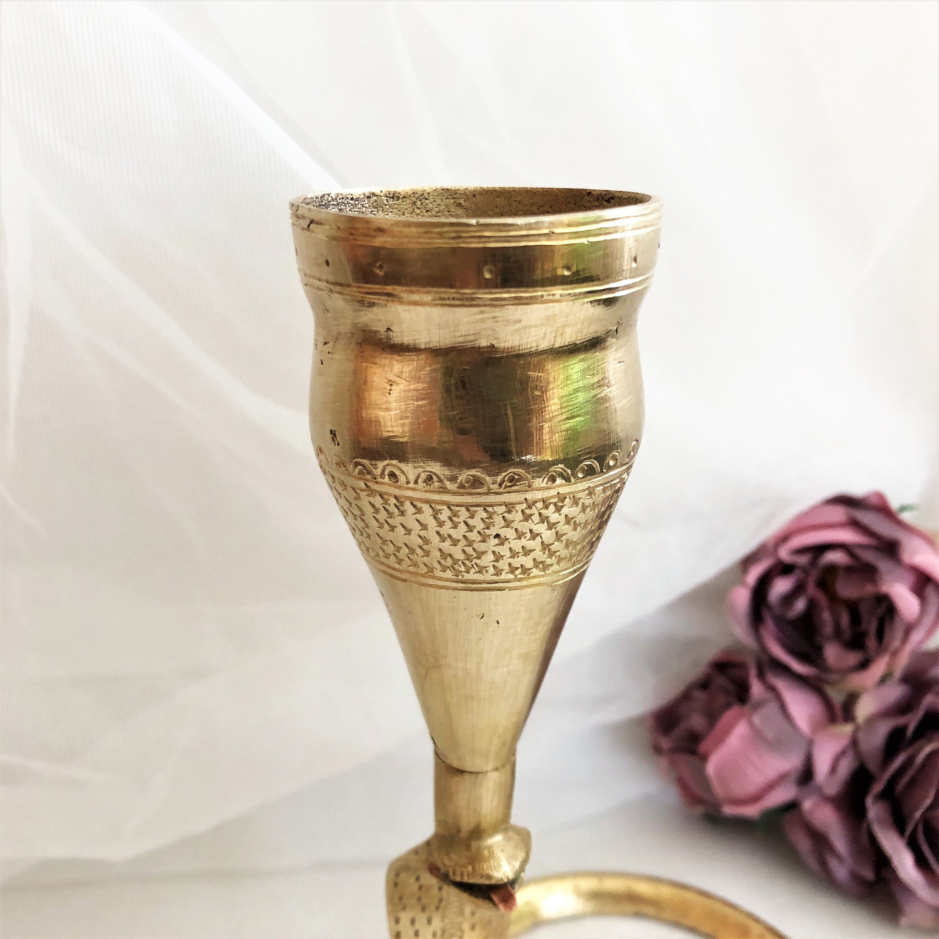 Incense holder decoration candlestick solid brass