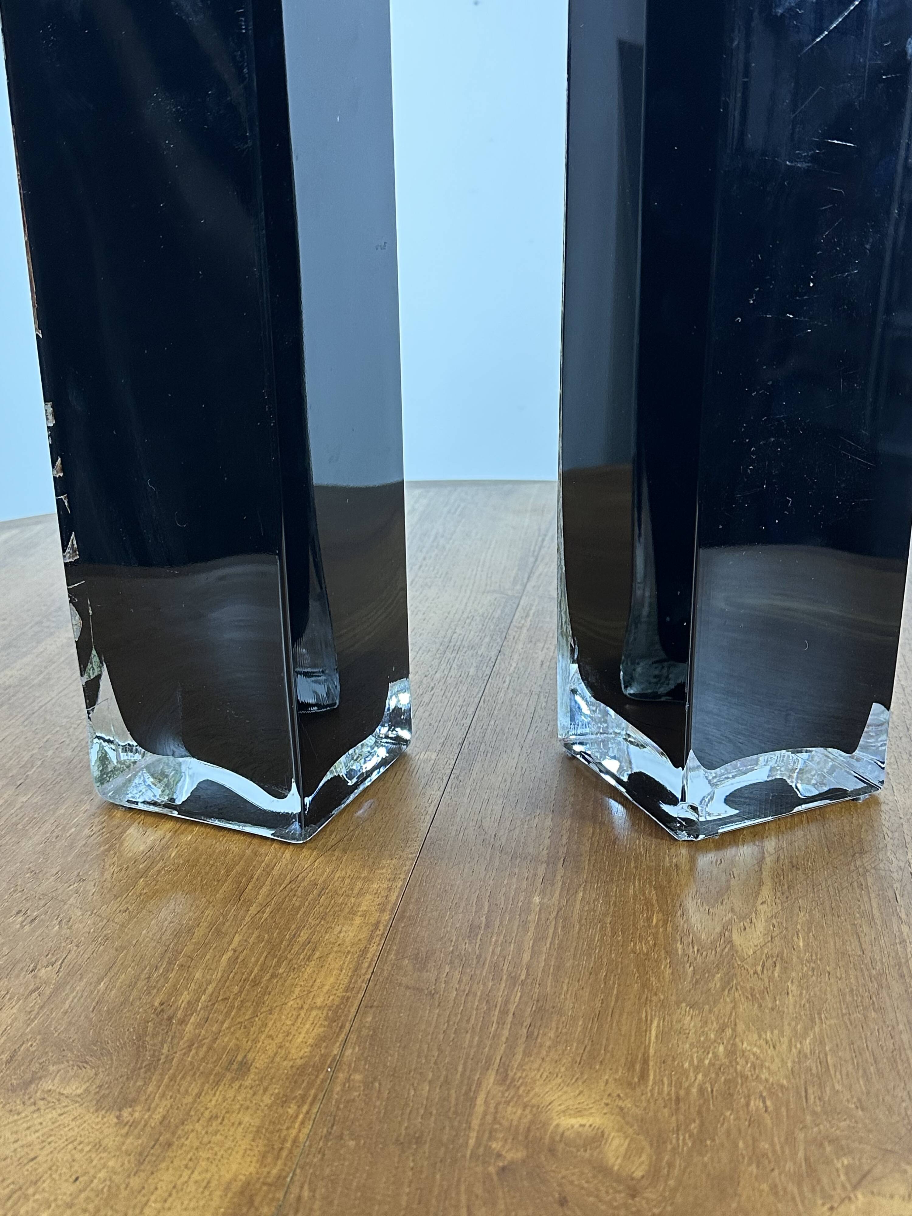 Pair of Cubist Vases by Anatole Riecke 1969