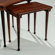 Set of 3 Danish nesting tables in rosewood Denmark 1960